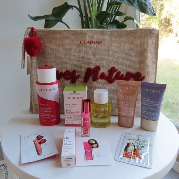 Clarins Other - Clarins Travel Size Skincare Lot 8 pcs Body Oils Lip Gloss Mask Creams New